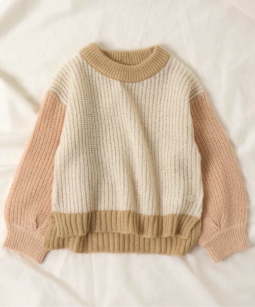 apres les cours(アプレレクール)の「わたあめニット(ニット/セーター・キッズ・アイボリー/ピンク/サックスブルー・140/100/120/90)」の2枚目の写真