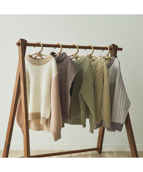 apres les cours(アプレレクール)の「わたあめニット(ニット/セーター・キッズ・アイボリー/ピンク/サックスブルー・140/100/120/90)」の5枚目の写真