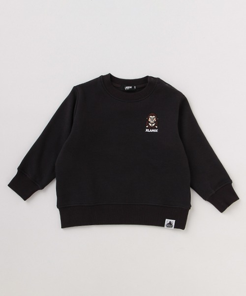 XLARGE KIDS（エクストララージキッズ）の「ファニーゴリラ裏シャギートレーナー（スウェット・キッズ・ブラック/ベージュ/カーキ・80ｃｍ/90cm/110cm/100cm/120cm/130cm/140cm）」の2枚目の写真