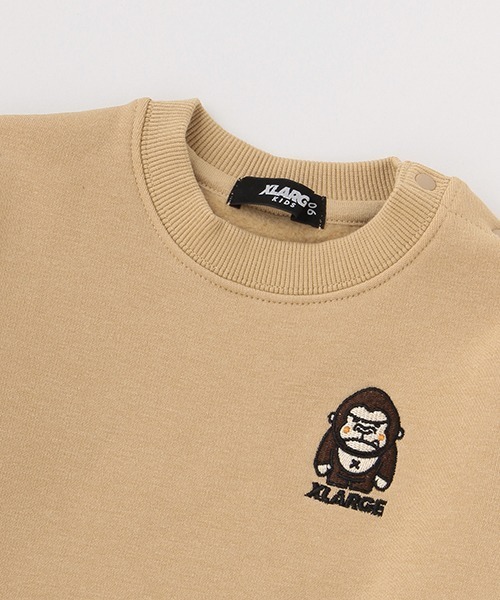 XLARGE KIDS（エクストララージキッズ）の「ファニーゴリラ裏シャギートレーナー（スウェット・キッズ・ブラック/ベージュ/カーキ・80ｃｍ/90cm/110cm/100cm/120cm/130cm/140cm）」の8枚目の写真