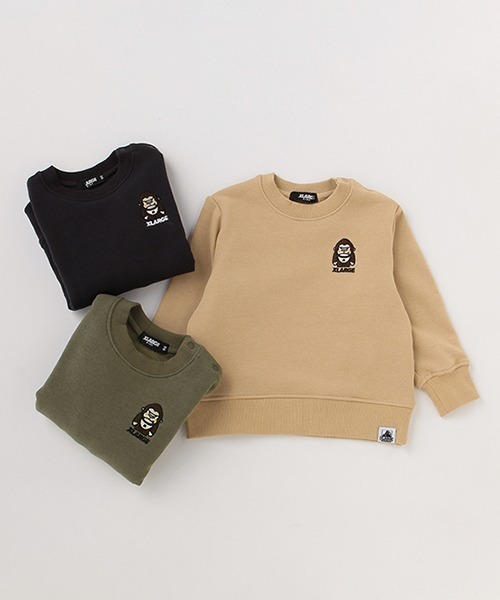 XLARGE KIDS（エクストララージキッズ）の「ファニーゴリラ裏シャギートレーナー（スウェット・キッズ・ブラック/ベージュ/カーキ・80ｃｍ/90cm/110cm/100cm/120cm/130cm/140cm）」の12枚目の写真