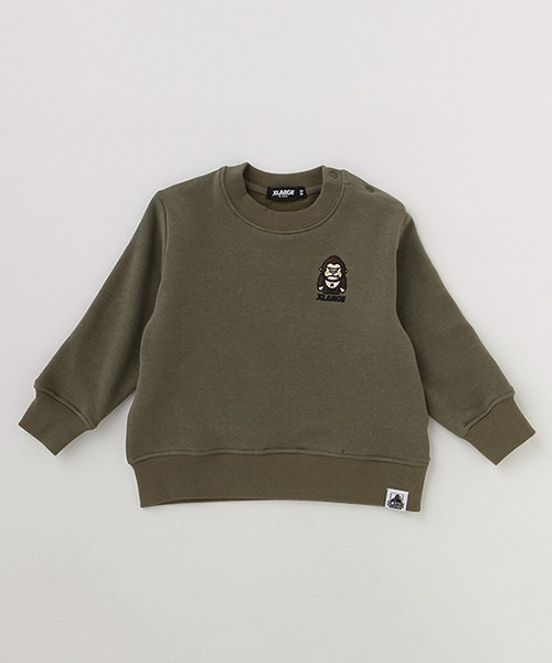 XLARGE KIDS（エクストララージキッズ）の「ファニーゴリラ裏シャギートレーナー（スウェット・キッズ・ブラック/ベージュ/カーキ・80ｃｍ/90cm/110cm/100cm/120cm/130cm/140cm）」の16枚目の写真