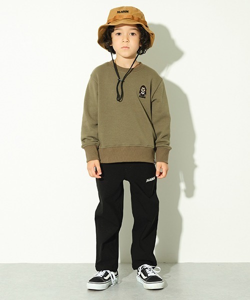 XLARGE KIDS（エクストララージキッズ）の「ファニーゴリラ裏シャギートレーナー（スウェット・キッズ・ブラック/ベージュ/カーキ・80ｃｍ/90cm/110cm/100cm/120cm/130cm/140cm）」の14枚目の写真