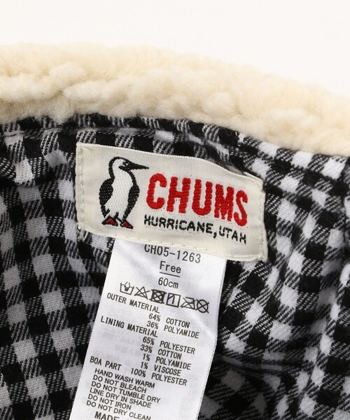 CHUMS(チャムス)の「CHUMS×FREAK'S STORE/チャムス×フリークスストア 別注ロシアンキャップ(キャップ・メンズ・ブラック・ONE SIZE)」の7枚目の写真