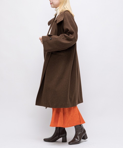 CIAOPANIC（チャオパニック）の「【RAXA/ラシャ】スタンドコート（その他アウター・レディース・ブラウン/サックスブルー・SMALL/MEDIUM）」の4枚目の写真