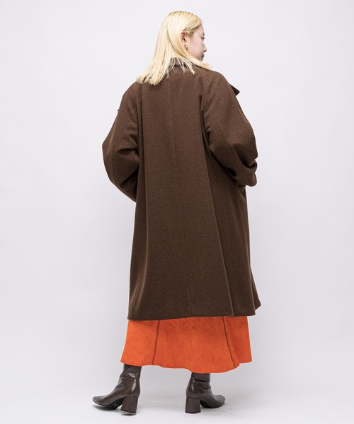 CIAOPANIC（チャオパニック）の「【RAXA/ラシャ】スタンドコート（その他アウター・レディース・ブラウン/サックスブルー・SMALL/MEDIUM）」の7枚目の写真