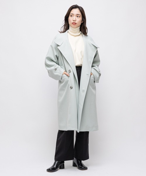 CIAOPANIC（チャオパニック）の「【RAXA/ラシャ】スタンドコート（その他アウター・レディース・ブラウン/サックスブルー・SMALL/MEDIUM）」の18枚目の写真