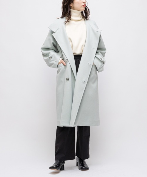 CIAOPANIC（チャオパニック）の「【RAXA/ラシャ】スタンドコート（その他アウター・レディース・ブラウン/サックスブルー・SMALL/MEDIUM）」の15枚目の写真