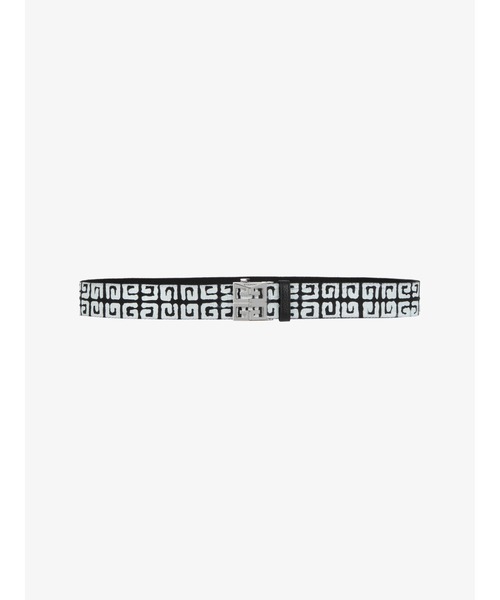 GIVENCHY(ジバンシイ)の「タグエフェクト 4Gプリント キャンバス 4G ベルト(ベルト・メンズ・ブラック×ホワイト・95)」の2枚目の写真