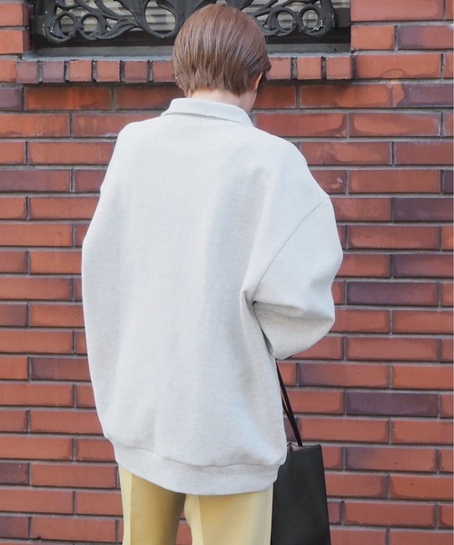 tiptop（ティップトップ）の「裏起毛ハーフジップスウェット（スウェット・レディース・アイボリー/ブラック/ダークグリーン/エンジ/グレー・FREE）」の20枚目の写真