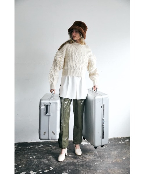 MOUSSY（マウジー）の「BASIC OVER シャツ（シャツ/ブラウス・レディース・オフホワイト/ライトベージュ/ブラック・FREE）」の8枚目の写真