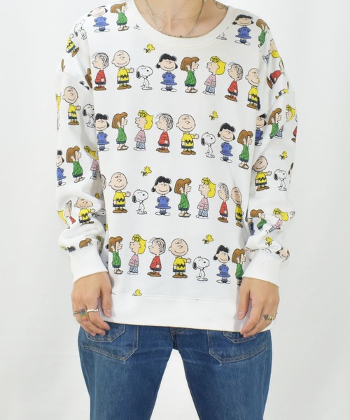 PEANUTS(ピーナッツ)の「【ヴィンテージ古着】PEANUTS オールオーバープリント クルーネックスウェット(スウェット・メンズ・ホワイト・XX-LARGE)」の4枚目の写真
