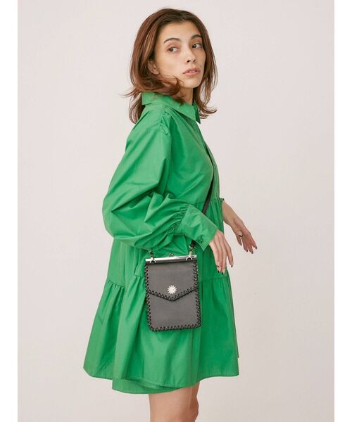 EVRIS（エヴリス）の「ステッチショルダーバッグ（ショルダーバッグ・レディース・グリーン/ブラック/パープル/ブラウン・FREE）」の5枚目の写真