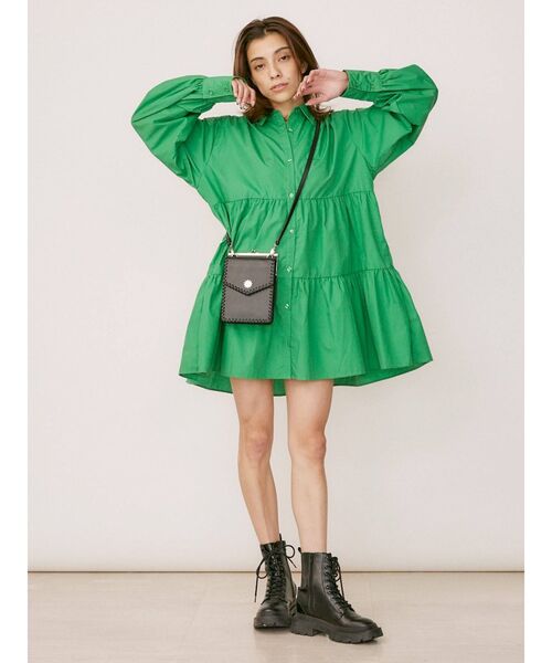 EVRIS（エヴリス）の「ステッチショルダーバッグ（ショルダーバッグ・レディース・グリーン/ブラック/パープル/ブラウン・FREE）」の6枚目の写真