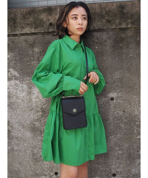 EVRIS（エヴリス）の「ステッチショルダーバッグ（ショルダーバッグ・レディース・グリーン/ブラック/パープル/ブラウン・FREE）」の14枚目の写真