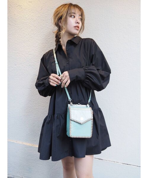 EVRIS（エヴリス）の「ステッチショルダーバッグ（ショルダーバッグ・レディース・グリーン/ブラック/パープル/ブラウン・FREE）」の22枚目の写真