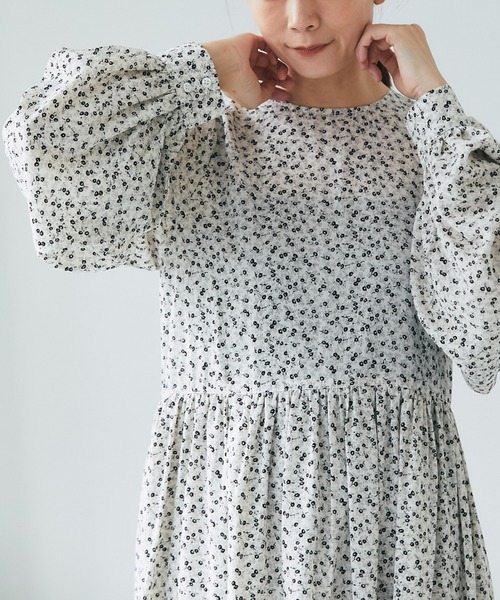 and R（アンドアール）の「小花柄ワンピース（ワンピース・レディース・ブラック/ホワイト・FREE）」の9枚目の写真
