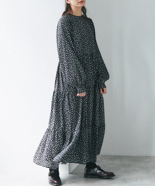 and R（アンドアール）の「小花柄ワンピース（ワンピース・レディース・ブラック/ホワイト・FREE）」の13枚目の写真