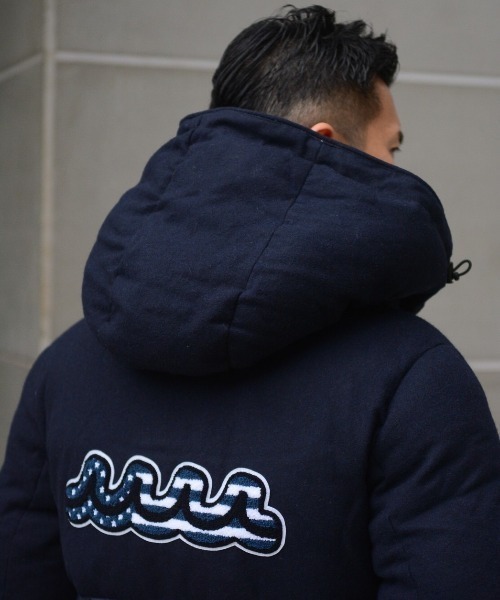 muta（ムータ）の「【別注】muta MARINE/ムータ マリン/ PADDING HOOD BZ（ブルゾン・メンズ・ネイビー/オフホワイト・MEDIUM/LARGE/X-LARGE）」の7枚目の写真