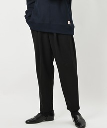 【Bk】フェイクスエード ワイドテーパードパンツ