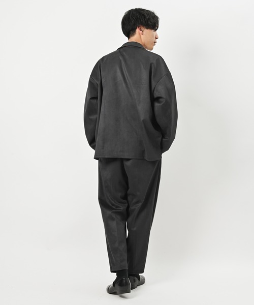 Bling Leads(ブリングリーズ)の「【Bk】フェイクスエード ワイドテーパードパンツ(その他パンツ・メンズ・ブラック/ブラウン/グレー/ブルー/スミクロ・MEDIUM/LARGE)」の8枚目の写真