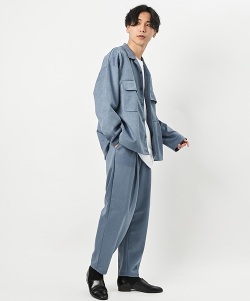 Bling Leads(ブリングリーズ)の「【Bk】フェイクスエード ワイドテーパードパンツ(その他パンツ・メンズ・ブラック/ブラウン/グレー/ブルー/スミクロ・MEDIUM/LARGE)」の12枚目の写真