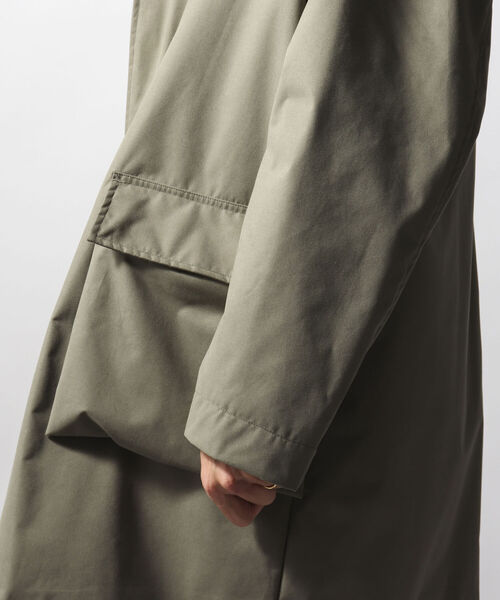 NOLLEY'S goodman（ノーリーズグッドマン）の「3WAYステンカラーコート(※英国老舗生地メーカーミラレーン社製撥水生地使用) ライナー付き（ステンカラーコート・メンズ・ダークブラウン/ネイビー/オリーブ/ブラック・SMALL/LARGE/MEDIUM）」の21枚目の写真