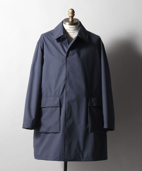 NOLLEY'S goodman（ノーリーズグッドマン）の「3WAYステンカラーコート(※英国老舗生地メーカーミラレーン社製撥水生地使用) ライナー付き（ステンカラーコート・メンズ・ダークブラウン/ネイビー/オリーブ/ブラック・SMALL/LARGE/MEDIUM）」の7枚目の写真