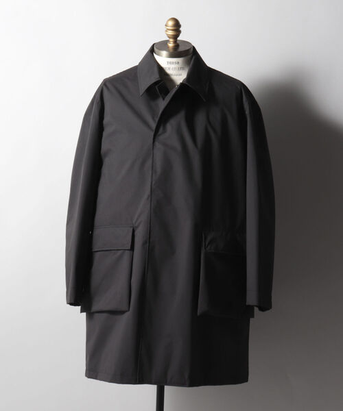 NOLLEY'S goodman（ノーリーズグッドマン）の「3WAYステンカラーコート(※英国老舗生地メーカーミラレーン社製撥水生地使用) ライナー付き（ステンカラーコート・メンズ・ダークブラウン/ネイビー/オリーブ/ブラック・SMALL/LARGE/MEDIUM）」の19枚目の写真