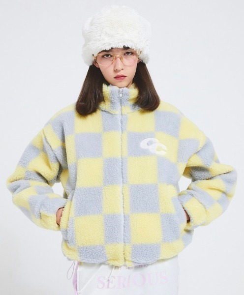 その他アウター 【CRANK/クランク】CHECKER FLEECE JUMPER/ブロック 