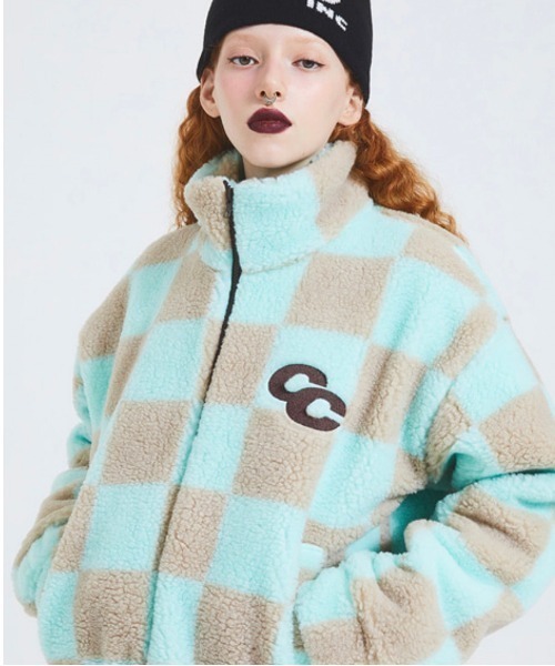 その他アウター 【CRANK/クランク】CHECKER FLEECE JUMPER/ブロック 