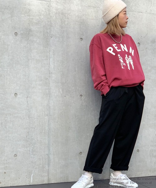 Johnbull Private labo(ジョンブルプライベートラボ)の「【+81BRANCA】カレッジスウェット / PENN(スウェット・レディース・レッド・MEDIUM/X-LARGE)」の4枚目の写真