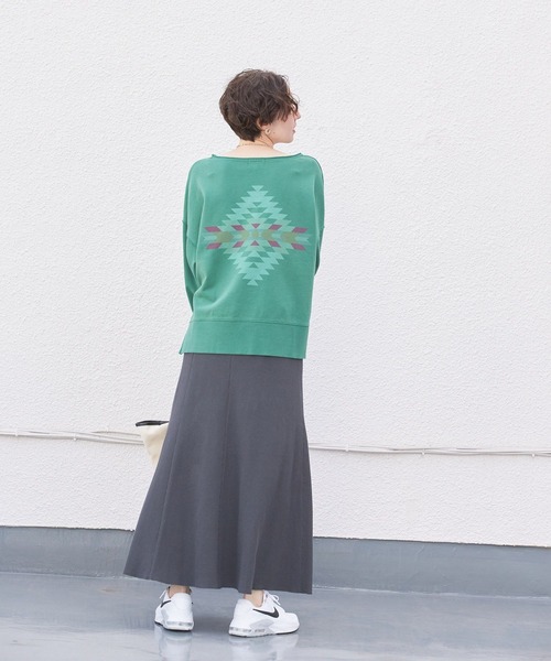 PENDLETON（ペンドルトン）の「【PENDLETON(ペンドルトン)】ウラケプルオーバー（Tシャツ/カットソー・レディース・イエロー/グリーン/アイボリー・FREE）」の7枚目の写真