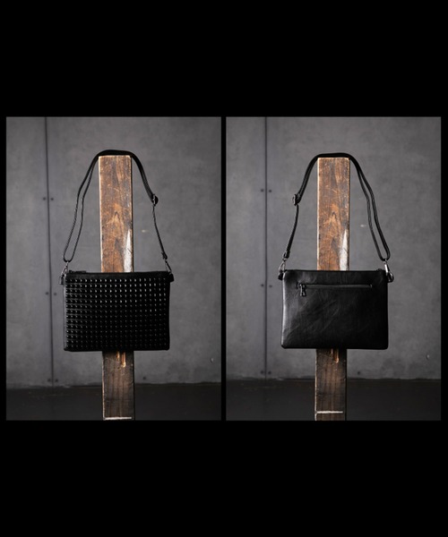 BLACK JACKALL CROWN（ブラックジャッカルクラウン）の「BLACK JACKALL CROWN スタッズ デコレーション 2WAY クラッチバッグ スクエアショルダー（クラッチバッグ・レディース・ブラック・FREE）」の13枚目の写真