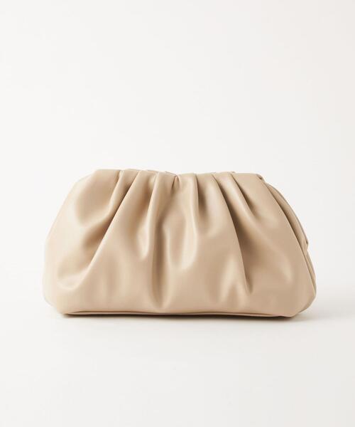 green label relaxing(グリーンレーベルリラクシング)の「【矢野未希子さん着用】ギャザークラッチバッグ(クラッチバッグ・レディース・ベージュ/その他1/ブラック・FREE)」の15枚目の写真