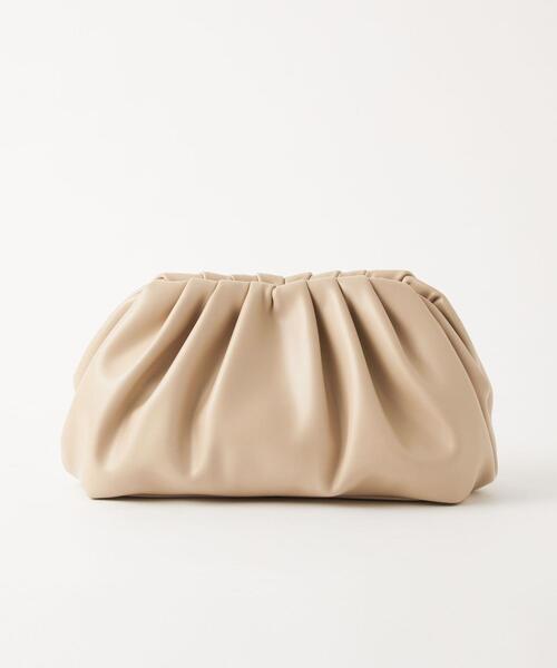 green label relaxing(グリーンレーベルリラクシング)の「【矢野未希子さん着用】ギャザークラッチバッグ(クラッチバッグ・レディース・ベージュ/その他1/ブラック・FREE)」の14枚目の写真