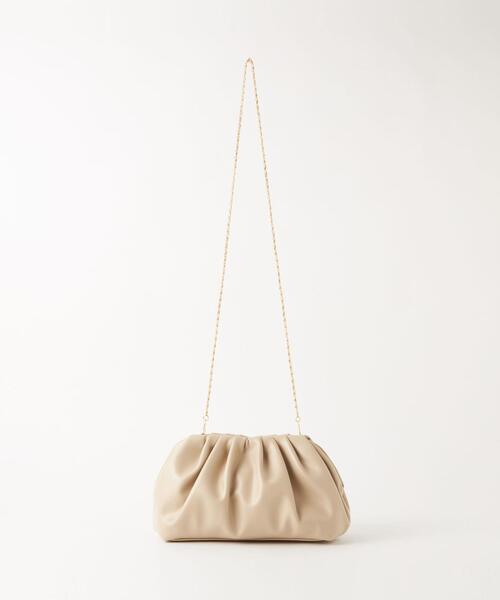 green label relaxing(グリーンレーベルリラクシング)の「【矢野未希子さん着用】ギャザークラッチバッグ(クラッチバッグ・レディース・ベージュ/その他1/ブラック・FREE)」の10枚目の写真