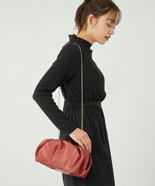 green label relaxing（グリーンレーベルリラクシング）の「ギャザークラッチバッグ（クラッチバッグ・レディース・ブラック/ベージュ/その他1/レッド・FREE）」の22枚目の写真