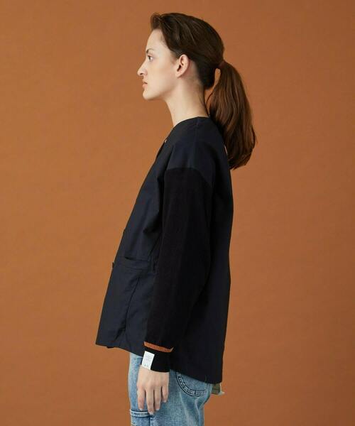 FRAPBOIS（フラボア）の「シャツジャケット（ノーカラージャケット・レディース・ブラック/カーキ・1/2）」の15枚目の写真