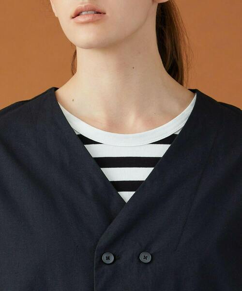 FRAPBOIS（フラボア）の「シャツジャケット（ノーカラージャケット・レディース・ブラック/カーキ・1/2）」の17枚目の写真