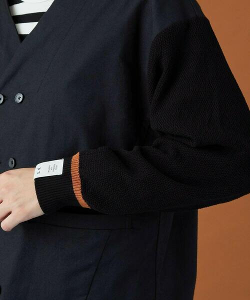 FRAPBOIS（フラボア）の「シャツジャケット（ノーカラージャケット・レディース・ブラック/カーキ・1/2）」の18枚目の写真