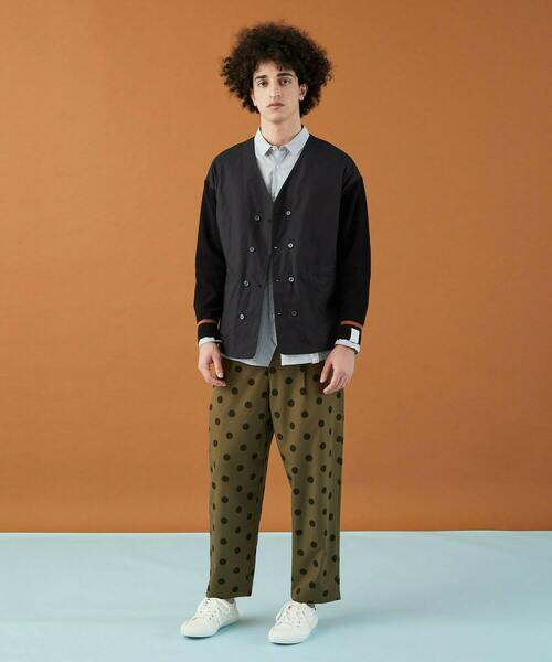 FRAPBOIS（フラボア）の「シャツジャケット（ノーカラージャケット・レディース・ブラック/カーキ・1/2）」の6枚目の写真
