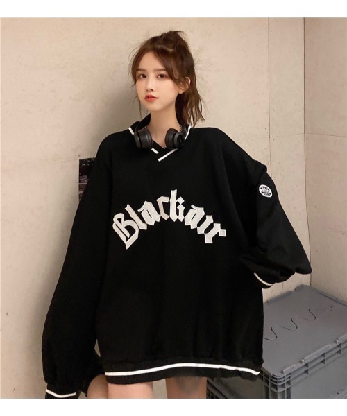 ホッケーユニフォーム ルーズシルエット Vネック オーバーサイズ 裏毛