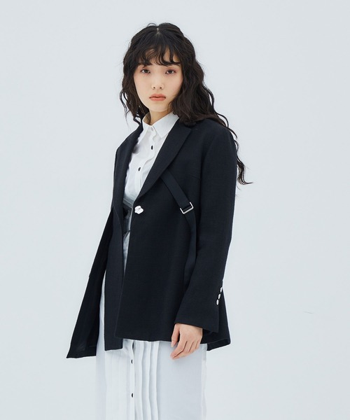 UNITED TOKYO(ユナイテッドトウキョウ)の「バックデザインジャケット(ブルゾン・レディース・ブラック/グレー・FREE)」の6枚目の写真