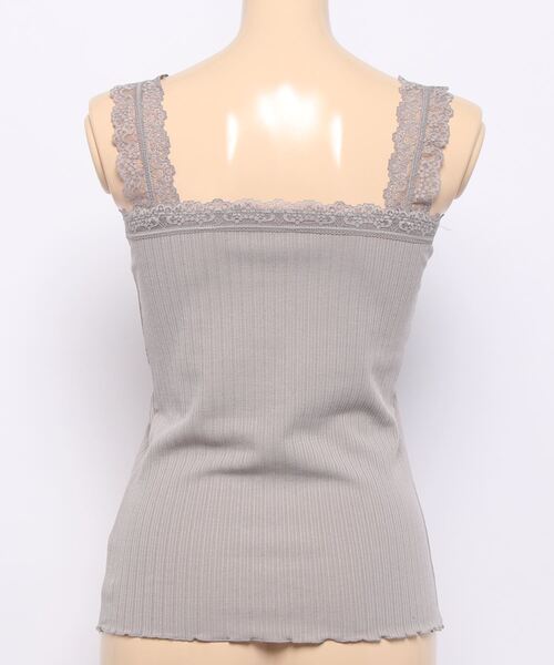 PROPORTION BODY DRESSING(プロポーションボディドレッシング)の「レーステレコキャミソール(Tシャツ/カットソー・レディース・グレー/ピンク/ホワイト・FREE)」の4枚目の写真