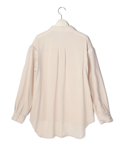 LAISSE PASSE（レッセパッセ）の「カットスリーブシャツブラウス（シャツ/ブラウス・レディース・ライトベージュ/ブルー系その他・MEDIUM）」の6枚目の写真