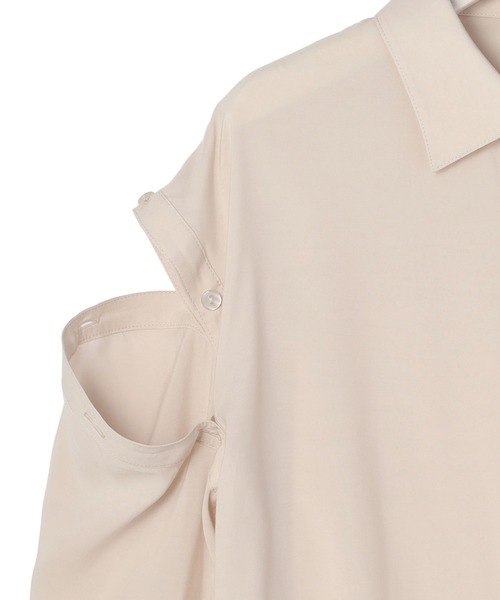 LAISSE PASSE（レッセパッセ）の「カットスリーブシャツブラウス（シャツ/ブラウス・レディース・ライトベージュ/ブルー系その他・MEDIUM）」の13枚目の写真