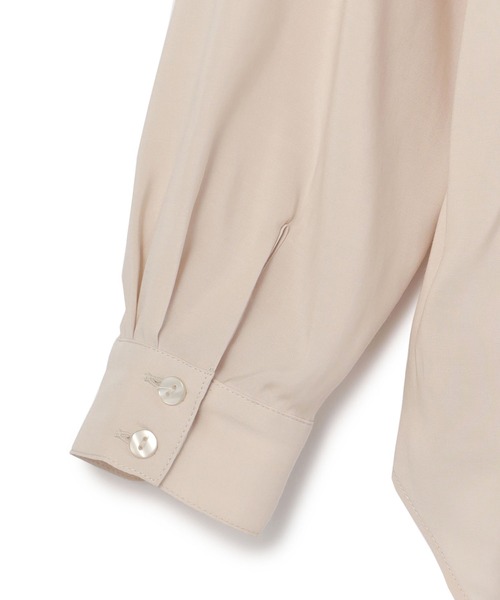 LAISSE PASSE（レッセパッセ）の「カットスリーブシャツブラウス（シャツ/ブラウス・レディース・ライトベージュ/ブルー系その他・MEDIUM）」の10枚目の写真