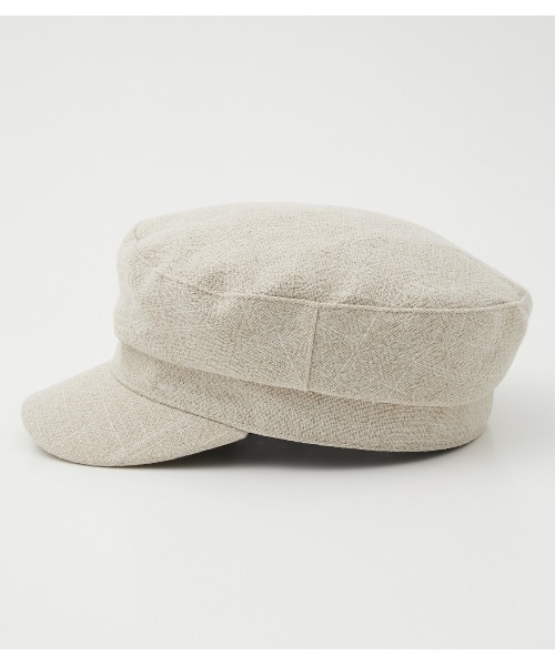 AZUL by moussy（アズールバイマウジー）の「LINEN LIKE CASQUETTE/リネンライクキャスケット（キャスケット・レディース・ブラック/アイボリー・FREE）」の5枚目の写真