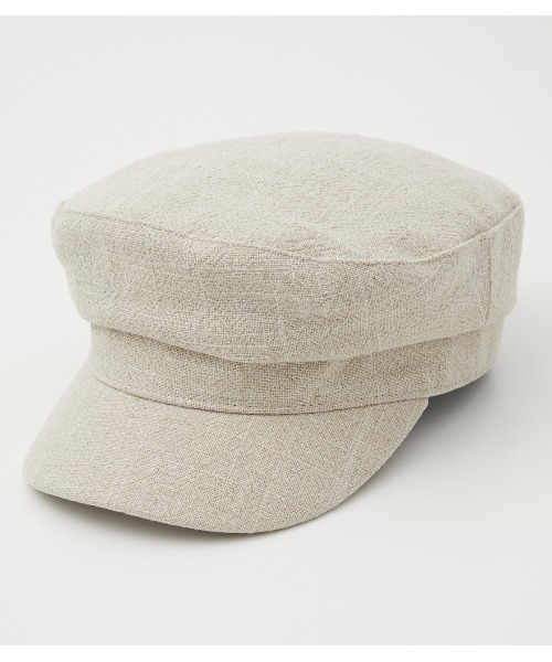 AZUL by moussy（アズールバイマウジー）の「LINEN LIKE CASQUETTE/リネンライクキャスケット（キャスケット・レディース・ブラック/アイボリー・FREE）」の9枚目の写真